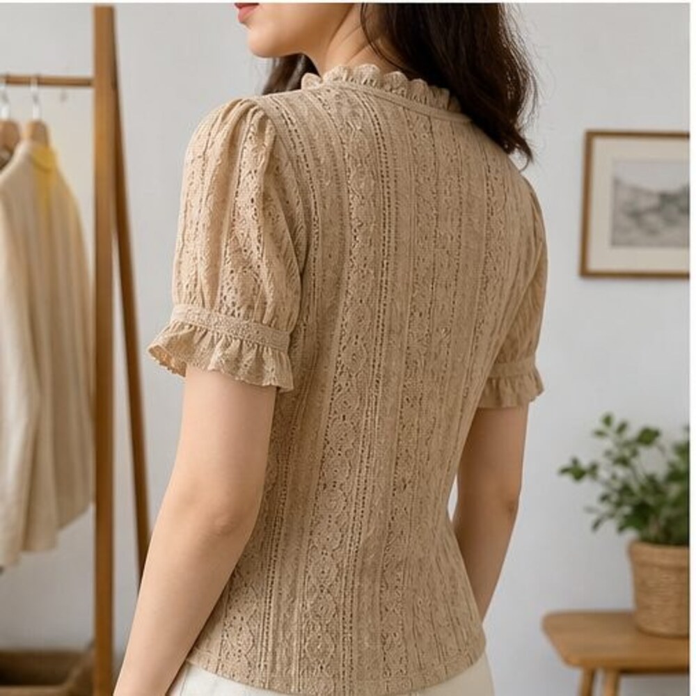 Sand Smocked Top - Picture 3 of 6